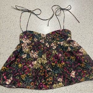 Amanda Uprichard Floral Cece Top Size XS